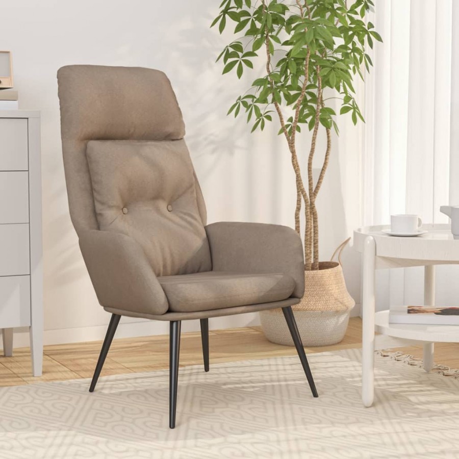 Chaise de relaxation Taupe Similicuir daim