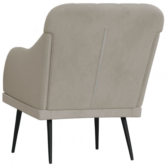 Fauteuil Gris clair 63x76x80 cm Velours