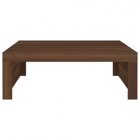 Table basse Chêne marron 100x100x35 cm Bois d'ingénierie