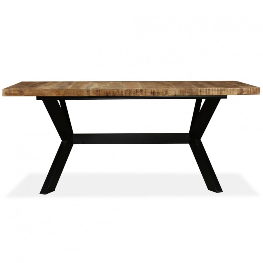 Table de salle à manger Bois de manguier solide et Acier 180 cm Table de salle à manger Bois de manguier solide et Acier 180 cm