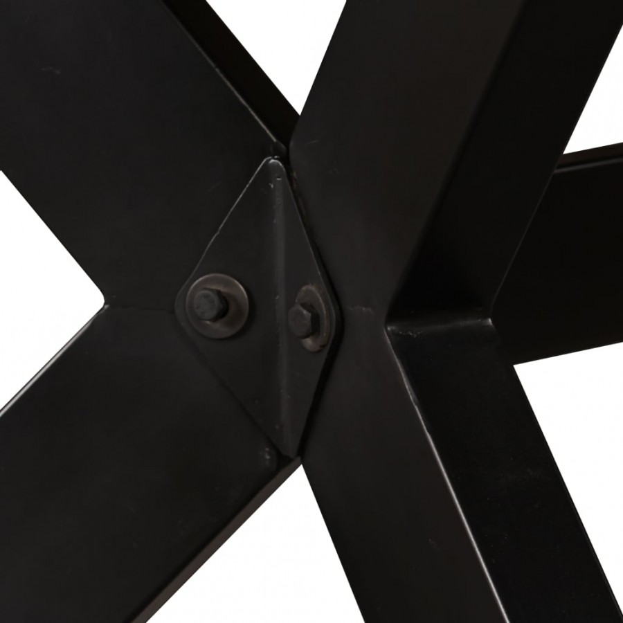 Table de salle à manger Bois de manguier solide et Acier 180 cm Table de salle à manger Bois de manguier solide et Acier 180 cm