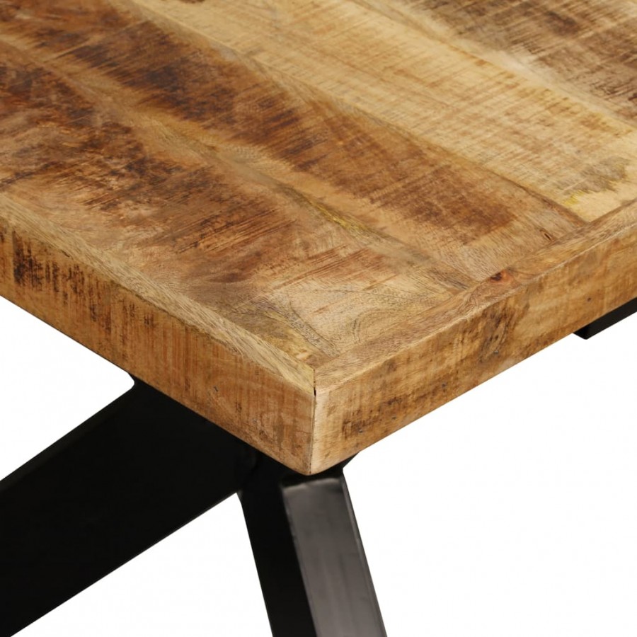 Table de salle à manger Bois de manguier solide et Acier 180 cm Table de salle à manger Bois de manguier solide et Acier 180 cm