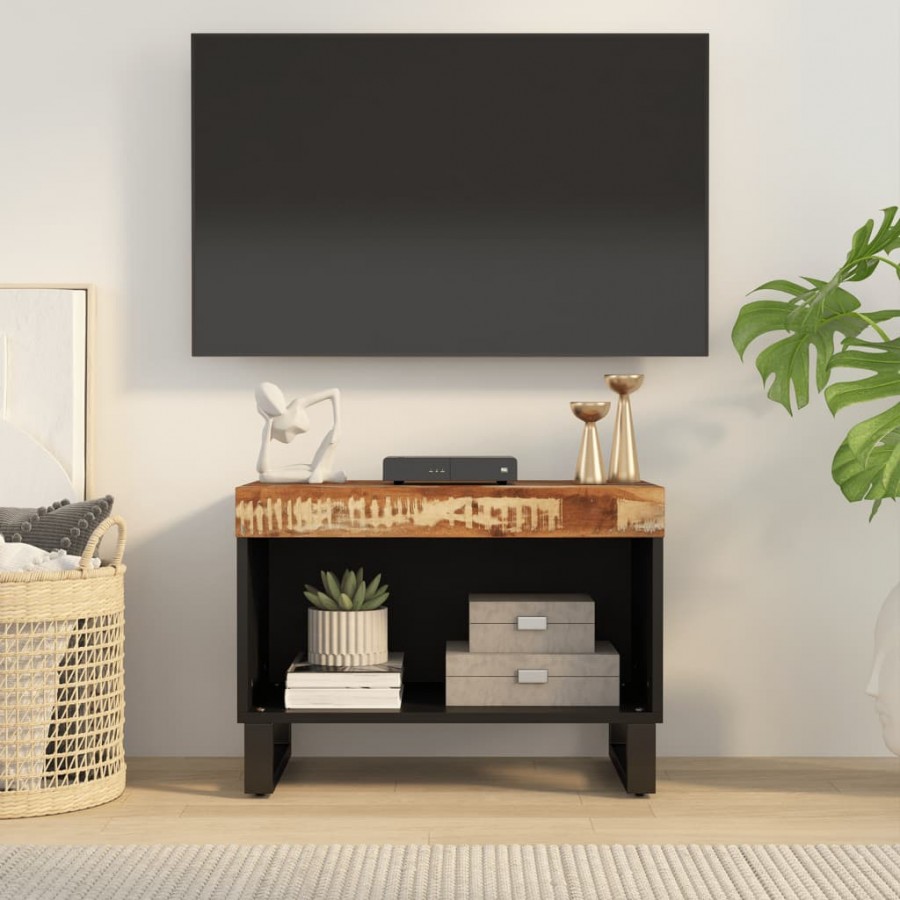 Meuble TV 60x33x43,5 cm bois massif de récupération