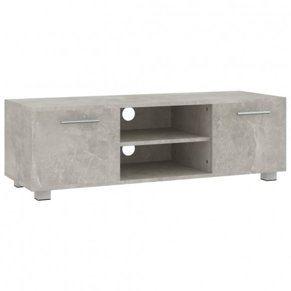 Meuble TV Gris béton 110x40x35 cm Bois d'ingénierie