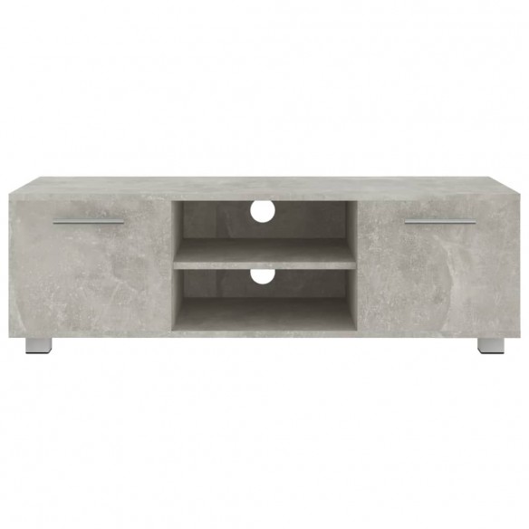 Meuble TV Gris béton 110x40x35 cm Bois d'ingénierie