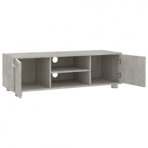 Meuble TV Gris béton 110x40x35 cm Bois d'ingénierie