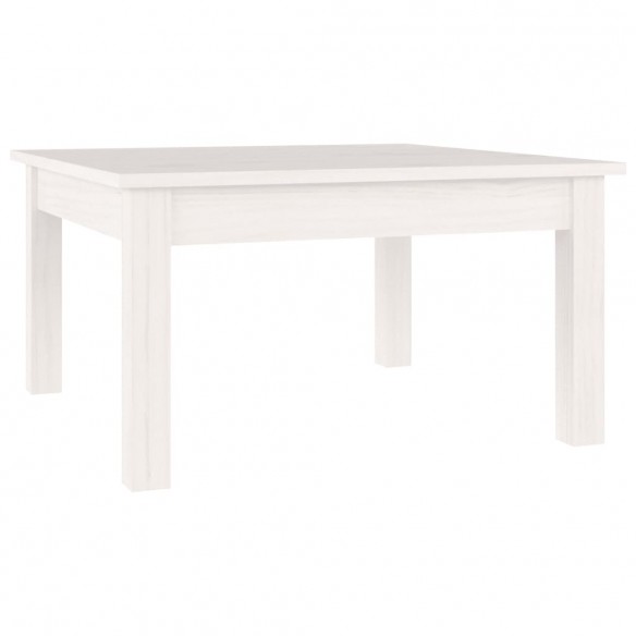 Table basse Blanc 55x55x30 cm Bois massif de pin