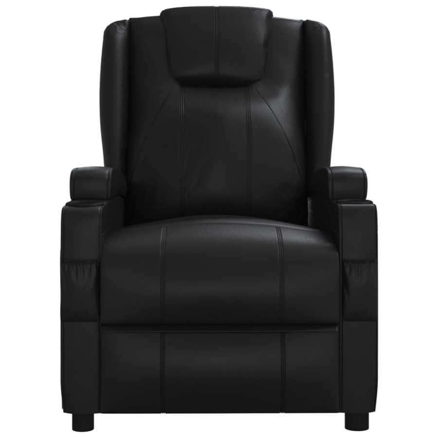 Fauteuil électrique de massage Noir Similicuir Fauteuil électrique de massage Noir Similicuir