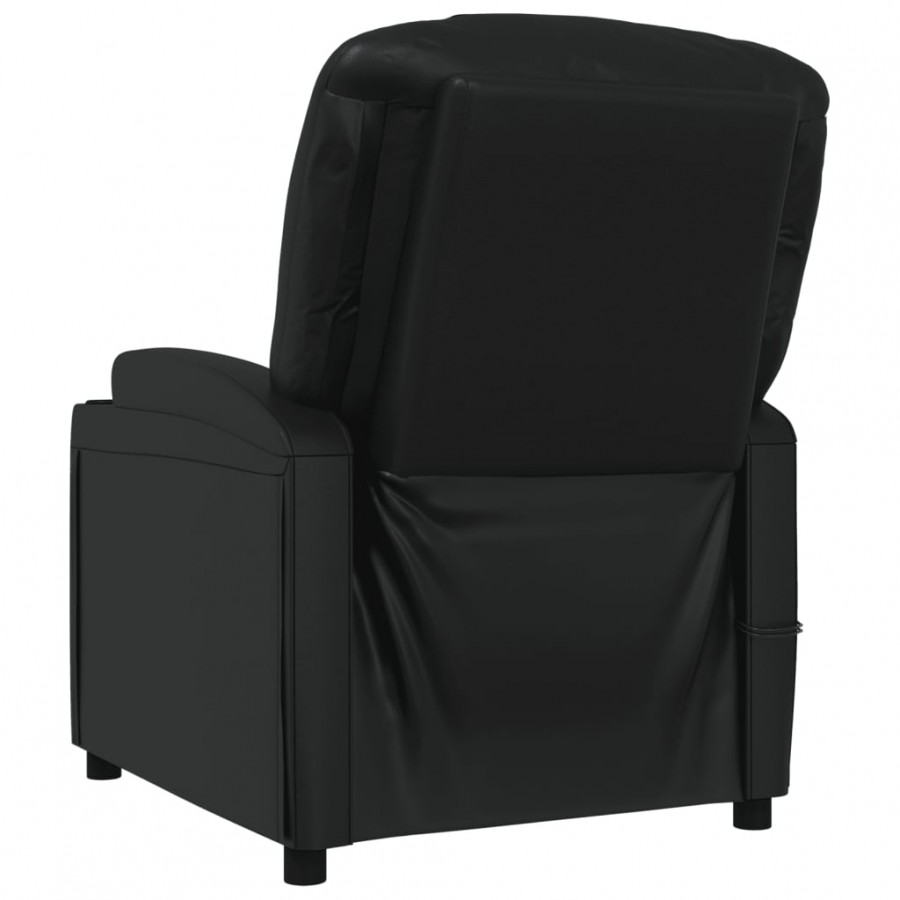 Fauteuil électrique de massage Noir Similicuir Fauteuil électrique de massage Noir Similicuir