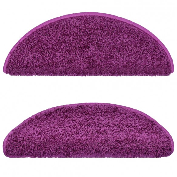 Tapis d'escalier 10 pcs 65x21x4 cm Violet