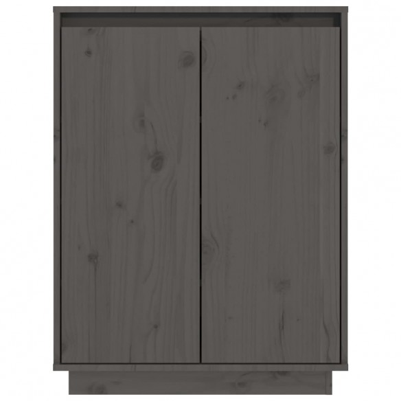 Armoire à chaussures Gris 60x35x80 cm Bois de pin massif