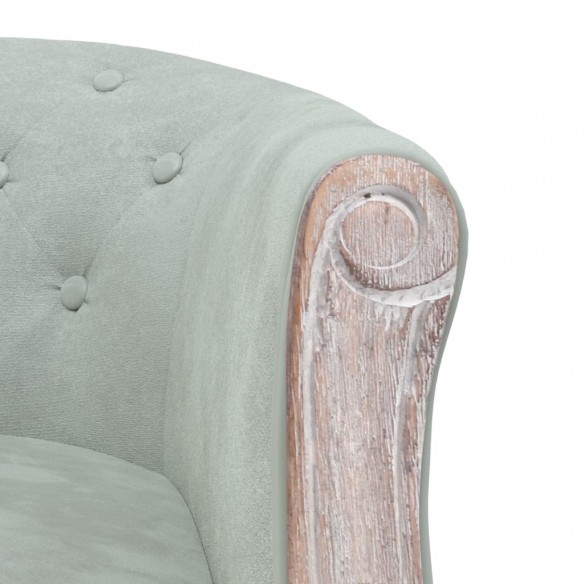 Chaise à manger Gris clair Velours