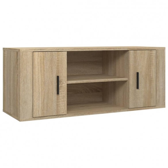 Meuble TV Chêne sonoma 100x35x40 cm Bois d'ingénierie