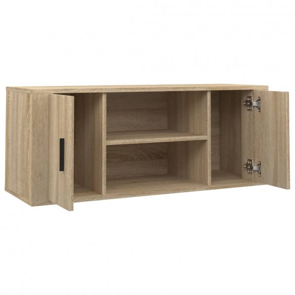 Meuble TV Chêne sonoma 100x35x40 cm Bois d'ingénierie