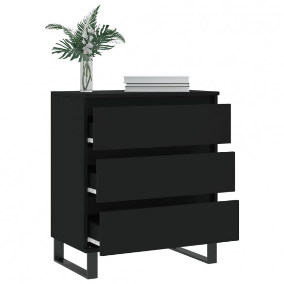 Buffet Noir 60x35x70 cm Bois d'ingénierie