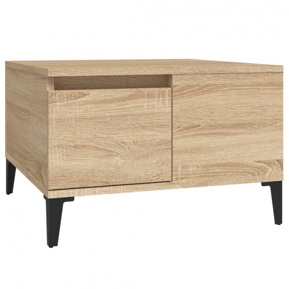 Table basse chêne sonoma 55x55x36,5 cm bois d'ingénierie