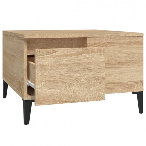 Table basse chêne sonoma 55x55x36,5 cm bois d'ingénierie