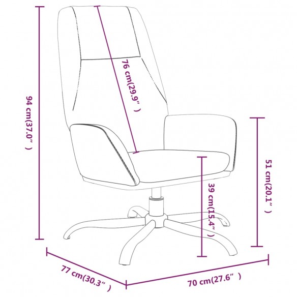 Chaise de relaxation Taupe Similicuir daim