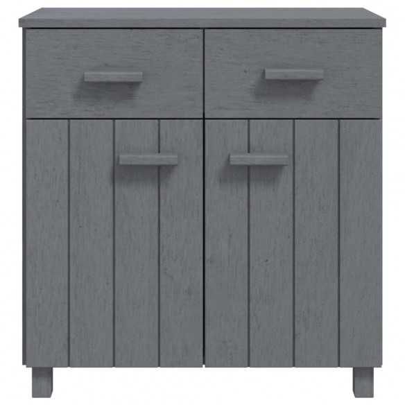 Buffet HAMAR Gris foncé 79x40x80 cm Bois massif de pin