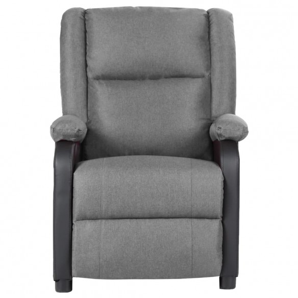 Fauteuil inclinable Gris clair Similicuir et tissu