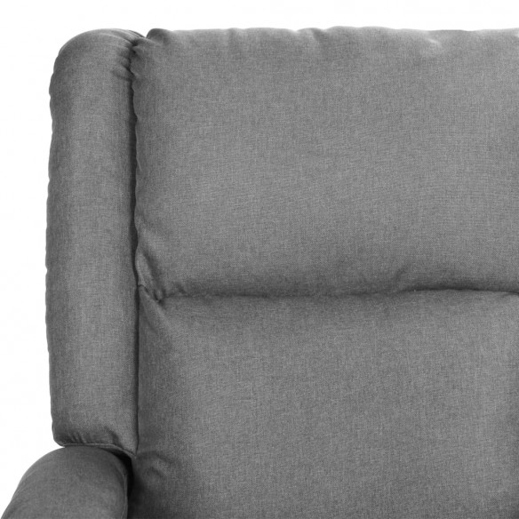 Fauteuil inclinable Gris clair Similicuir et tissu