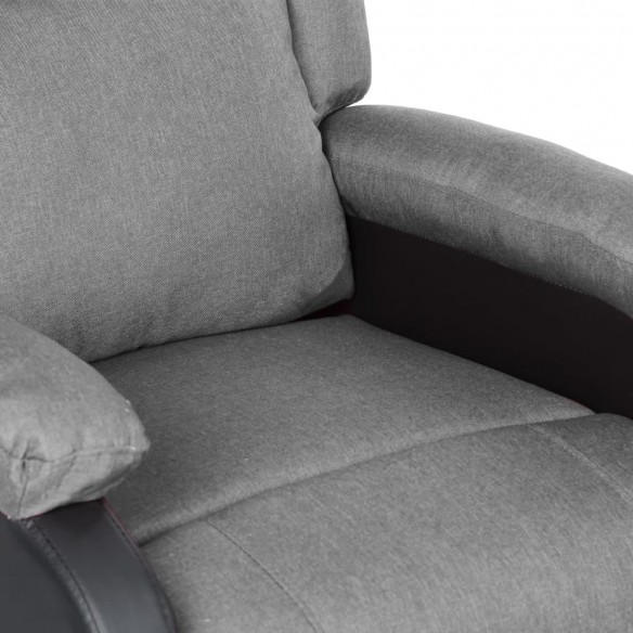 Fauteuil inclinable Gris clair Similicuir et tissu