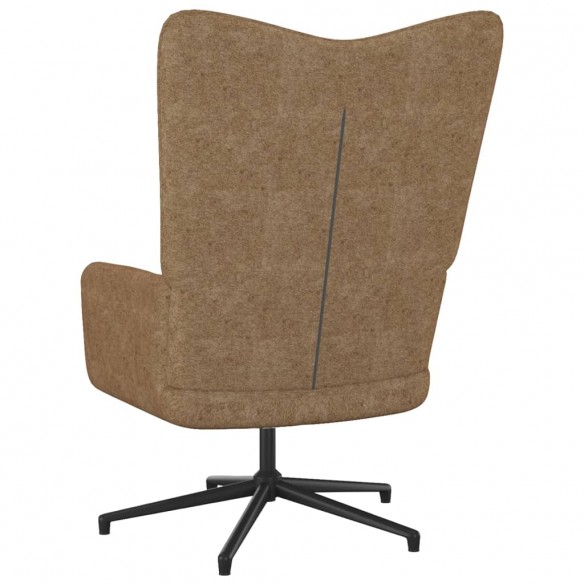 Chaise de relaxation avec tabouret Taupe Tissu