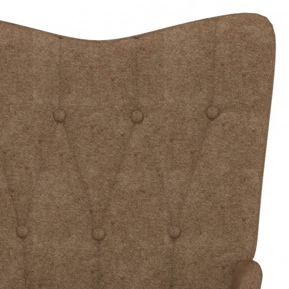 Chaise de relaxation avec tabouret Taupe Tissu