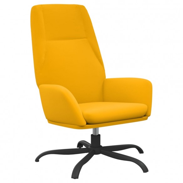 Chaise de relaxation Jaune moutarde Velours