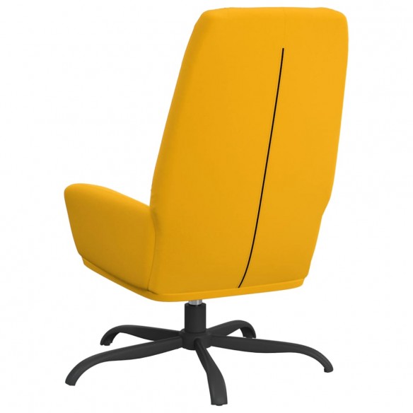 Chaise de relaxation Jaune moutarde Velours