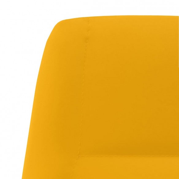 Chaise de relaxation Jaune moutarde Velours