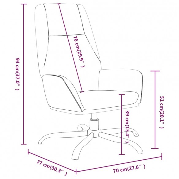 Chaise de relaxation Jaune moutarde Velours