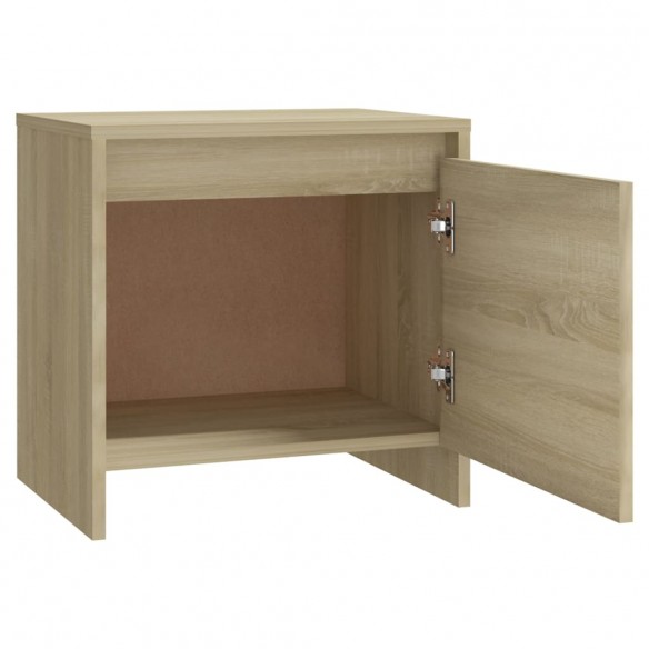 Table de chevet chêne sonoma 45x34x44,5 cm bois d'ingénierie