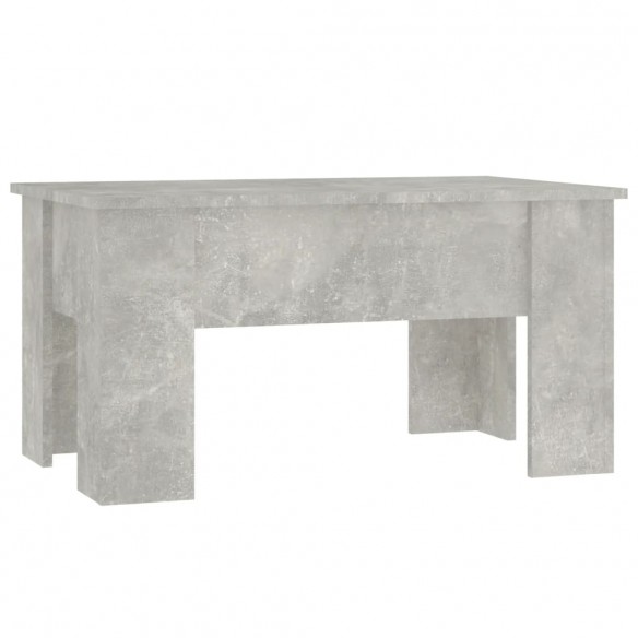 Table basse Gris béton 79x49x41 cm Bois d'ingénierie