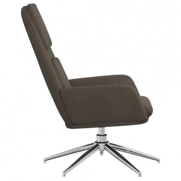 Chaise de relaxation Gris foncé Similicuir daim