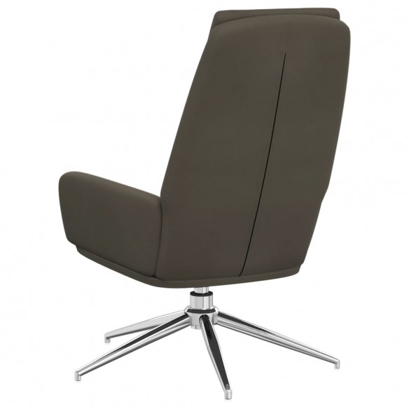 Chaise de relaxation Gris foncé Similicuir daim