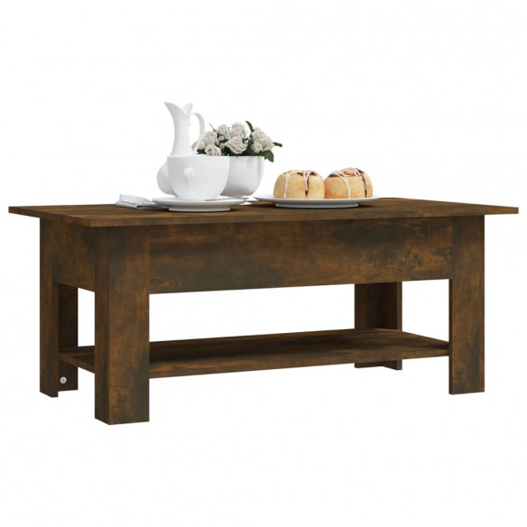 Table basse Chêne fumé 102x55x42 cm Aggloméré