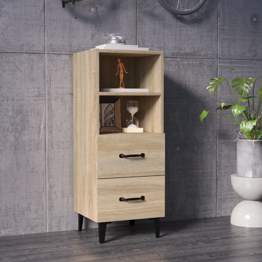 Buffet Chêne sonoma 34,5x34x90 cm Bois d'ingénierie