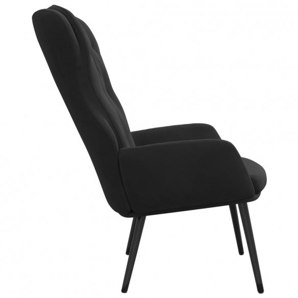 Chaise de relaxation Noir Velours