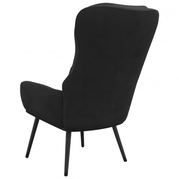 Chaise de relaxation Noir Velours