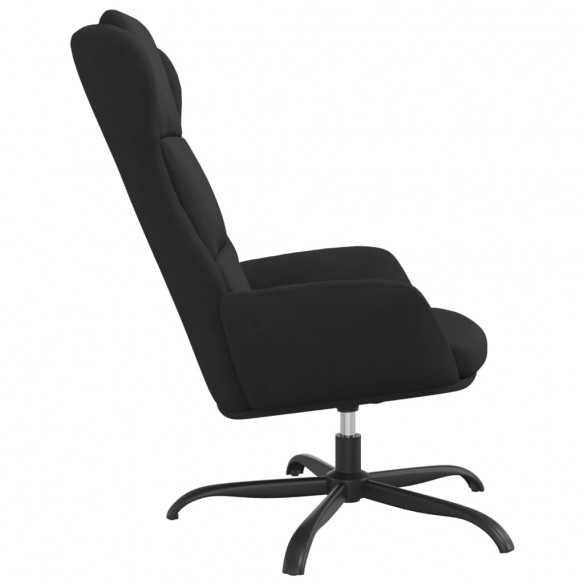 Chaise de relaxation Noir Similicuir daim