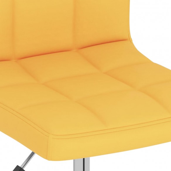 Chaises pivotantes à manger lot de 2 jaune moutarde tissu