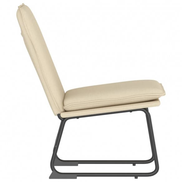 Chaise longue Crème 52x75x76 cm Tissu