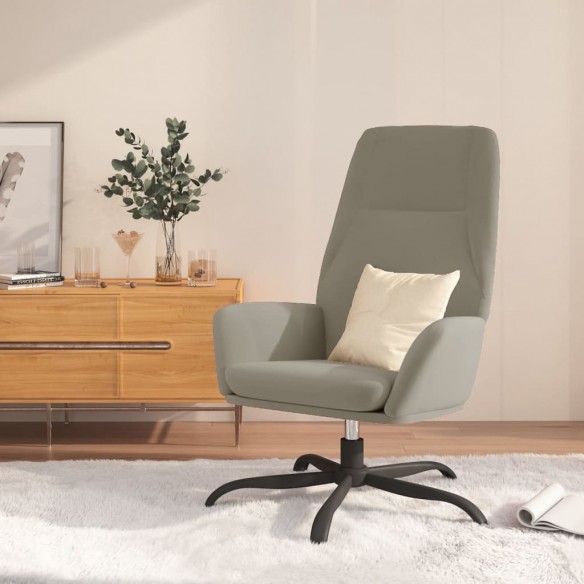 Chaise de relaxation Gris clair Velours