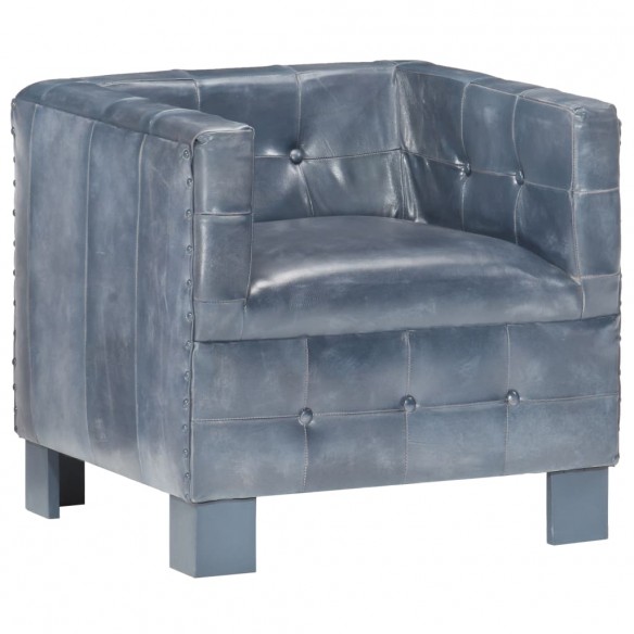 Fauteuil Gris Cuir véritable