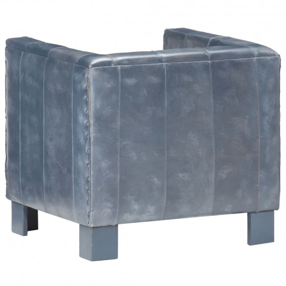 Fauteuil Gris Cuir véritable