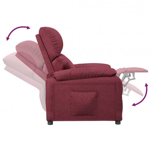 Fauteuil inclinable Rouge bordeaux Tissu