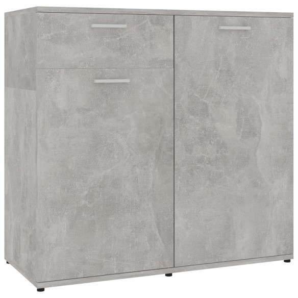 Buffet Gris béton 80x36x75 cm Aggloméré