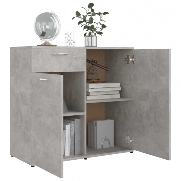 Buffet Gris béton 80x36x75 cm Aggloméré