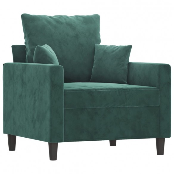 Fauteuil Vert foncé 60 cm Velours